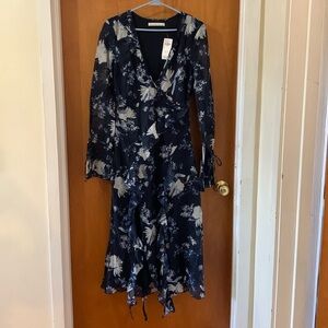 Abercrombie Floral Chiffon Ruffle Dress